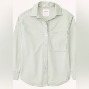 Abercrombie & Fitch Women’s Oversized Vegan Leather Shirt